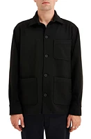 Sealskinz Ringstead Water Repellent Shirt Jacket Black at Nordstrom,