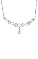 Mindi Mond Reconceived Victorian Diamond & Pearl Necklace in Gold/Platinum/Diamond/Pearl at Nordstrom