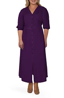 Standards & Practices Romantic Pintuck Dress Deep Purple at Nordstrom,