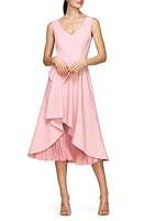 Kay Unger Begonia Crepe & Chiffon Midi A-Line Dress at Nordstrom,