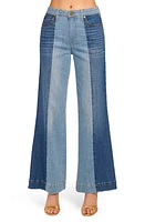 Ramy Brook Vinnie Two-Tone Wide Leg Jeans Tonal Wash at Nordstrom,