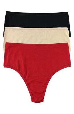 Hanky Panky Play Assorted 3-Pack High Waist Thongs at Nordstrom,