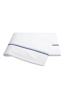 Matouk Essex 350 Thread Count Flat Sheet in Navy at Nordstrom