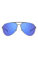 Carrera Eyewear x Ducati Carduc 67mm Oversize Aviator Sunglasses in Dark Ruth Black/Grey Blue at Nordstrom