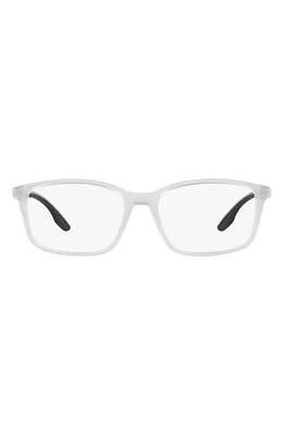 Prada Linea Rossa 56mm Pillow Optical Glasses in Clear at Nordstrom