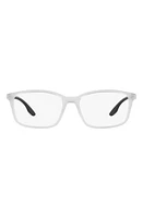 Prada Linea Rossa 56mm Pillow Optical Glasses in Clear at Nordstrom