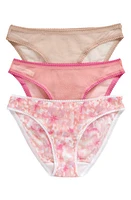 On Gossamer 3-Pack Mesh Hip Bikinis at Nordstrom,