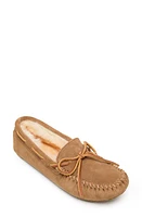 Minnetonka Genuine Shearling Softsole Slipper Tan at Nordstrom,