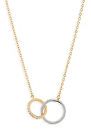 Nordstrom Infinity Link Short Necklace in Clear- Gold- Silver at Nordstrom