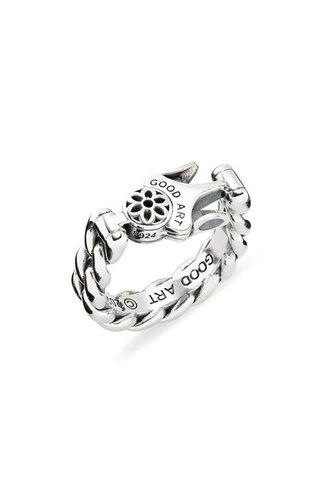 Good Art Hlywd Men's Model 10 Ring Silver at