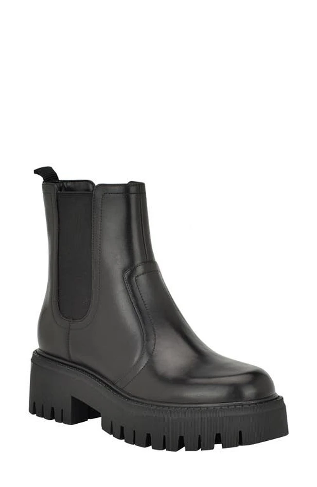 Calvin Klein Jayden Lug Sole Chelsea Boot in Black at Nordstrom, Size 5.5