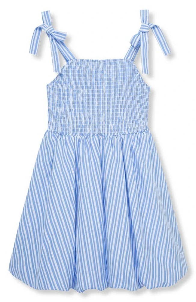 Habitual Kids Kids' Stripe Smocked Bubble Sundress Blue at Nordstrom,