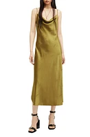 AllSaints Hadley Floral Jacquard Cowl Neck Slipdress Sap Green at Nordstrom, Us