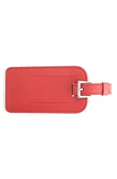 ROYCE New York Personalized Leather Luggage Tag in Red- Silver Foil at Nordstrom