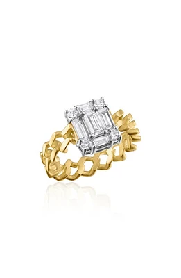 Mindi Mond Clarity Cube Diamond Link Ring 18K at Nordstrom,