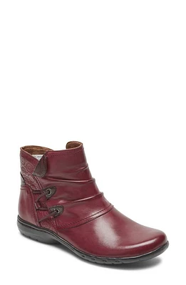 Rockport Cobb Hill Penfield Ruched Bootie in Red Leather at Nordstrom, Size 7.5