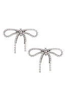 Balenciaga Archive Ribbon Earrings in Silver/Crystal at Nordstrom