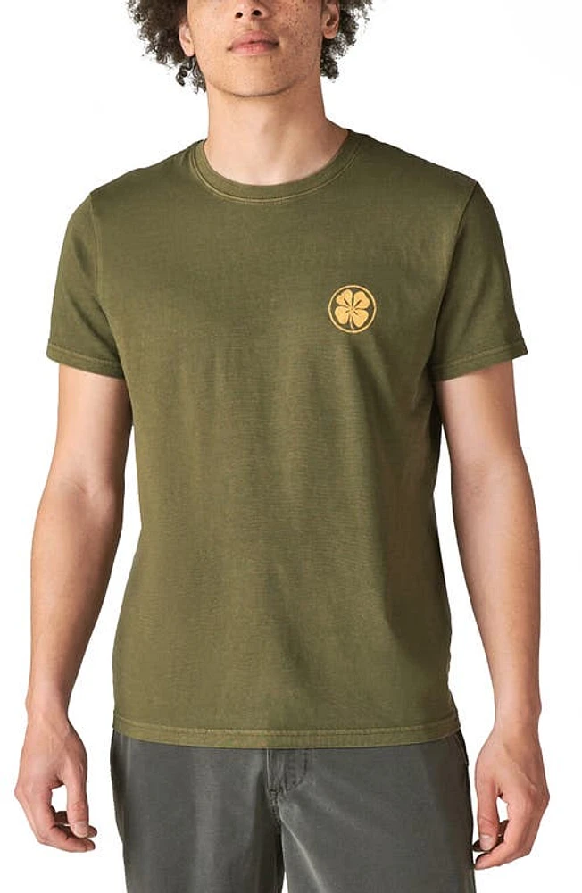 Lucky Brand Peace of Mind Graphic Tee Dark Olive at Nordstrom,