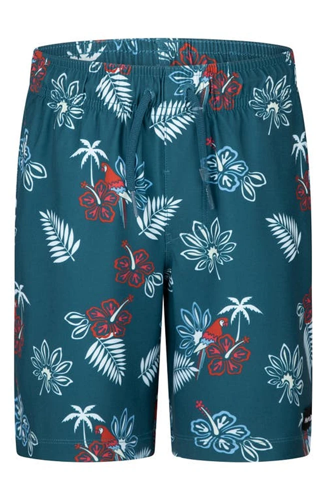 Hurley Kids' Parrot Americana Swim Trunks Armored Navy at