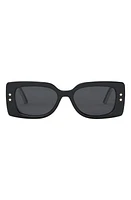 DiorPacific S1U 53mm Rectangular Sunglasses in Shiny /Smoke at Nordstrom