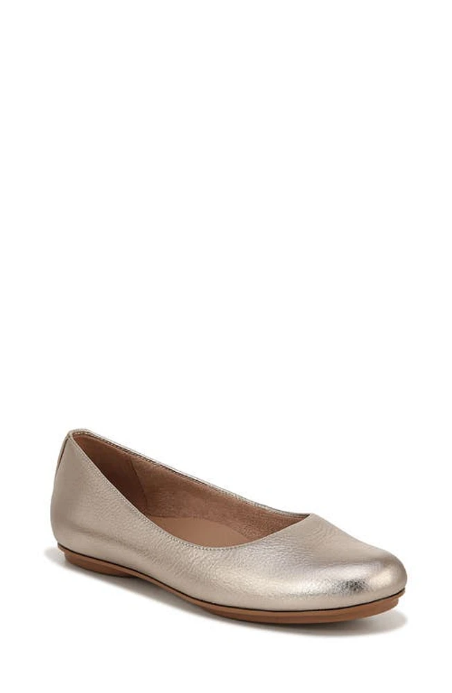 Naturalizer Maxwell Skimmer Flat Warm Silver Leather at Nordstrom,