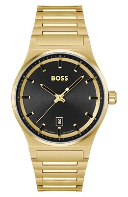 BOSS Candor Bracelet Watch, 41mm in Black at Nordstrom