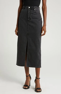 Rolla's Chicago Denim Maxi Skirt Washed Black at Nordstrom,