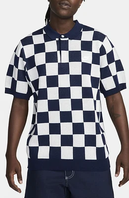 Nike Club Checkers Jacquard Polo Sweater at Nordstrom,