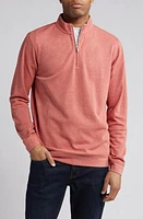 Peter Millar Crown Comfort Piqué Quarter Zip Pullover Clay Rose at Nordstrom,