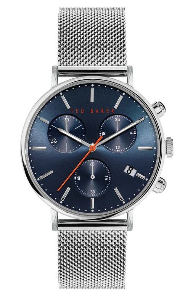 Ted Baker London Mimosaa Chronograph Mesh Strap Watch, 41mm in Blue at Nordstrom