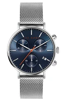 Ted Baker London Mimosaa Chronograph Mesh Strap Watch, 41mm in Blue at Nordstrom