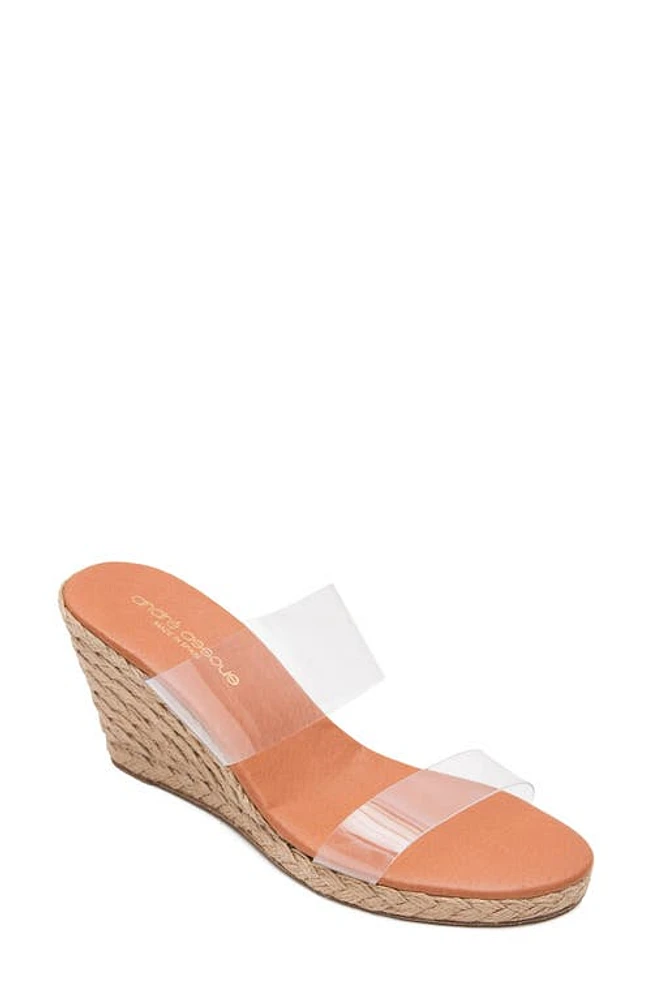 André Assous Anfisa Espadrille Wedge Sandal Clear at Nordstrom,