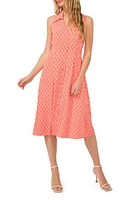 CeCe Print Sleeveless Midi Shirtdress at Nordstrom,