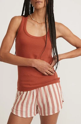 Marine Layer Lexi Rib Tank in Baked Clay at Nordstrom, Size X-Large