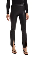 Commando Split Hem Faux Leather Pull-On Pants Black at Nordstrom,