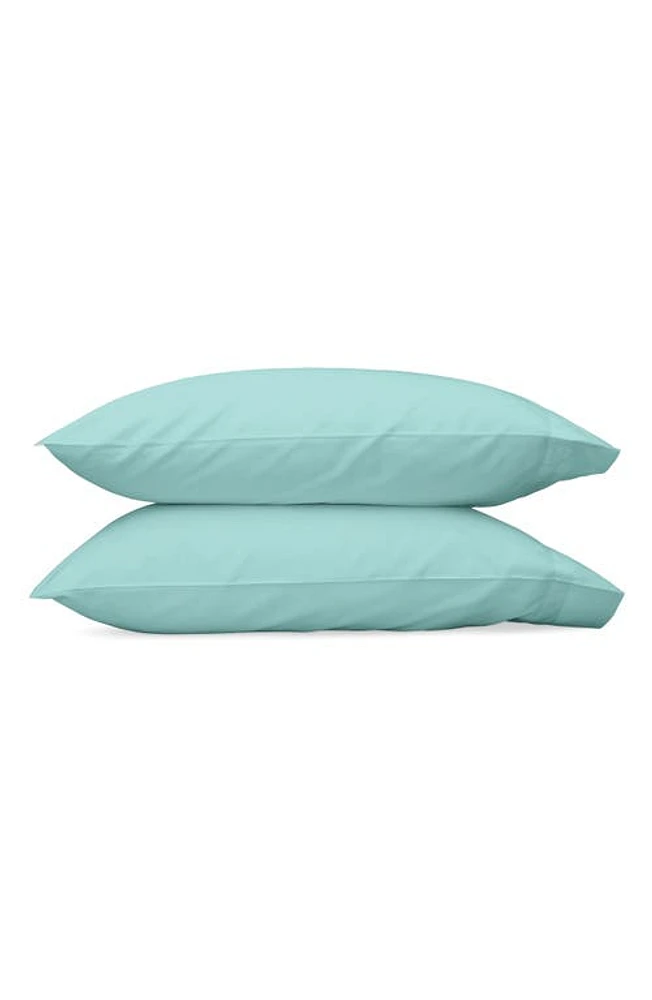 Matouk Nocturne 600 Thread Count Set of 2 Pillowcases in Lagoon at Nordstrom