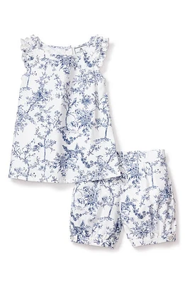 Petite Plume Kids' Timeless Toile Amelie Two-Piece Short Pajamas White at Nordstrom,