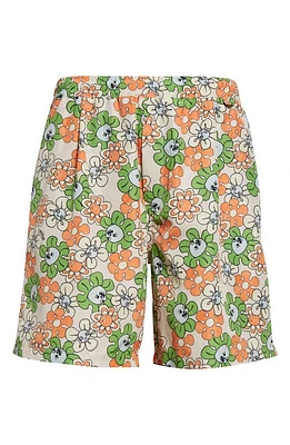 Marni Floral Explosion Swim Trunks Bone at Nordstrom, Us