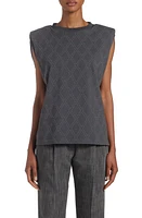 Golden Goose Studded Cotton Shoulder Pad Tank Anthracite at Nordstrom,