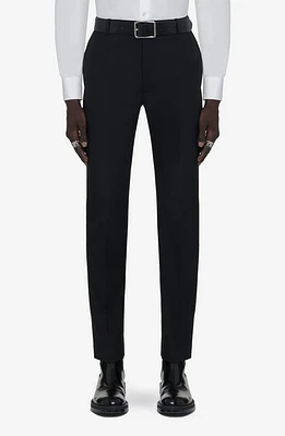 Alexander McQueen Wool Gabardine Cigarette Trousers Black at Nordstrom, Us