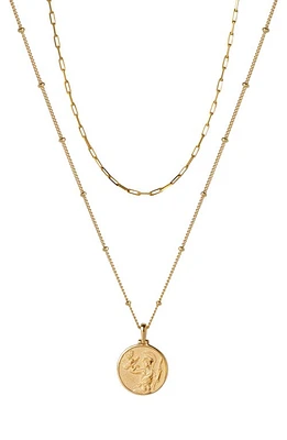 Awe Inspired Mini Athena Pendant Layered Necklace in Gold Vermeil at Nordstrom