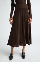 Maria McManus Rib Midi Sweater Skirt Chocolate at Nordstrom,