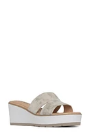 NYDJ Raizu Platform Wedge Slide Sandal Pewter at Nordstrom,