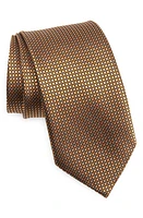 ZEGNA TIES Paglie Geometric Silk Jacquard Tie in Orange at Nordstrom