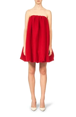 Interior The Augie Strapless Cashmere Babydoll Minidress Maraschino at Nordstrom,