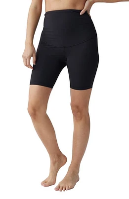 Ingrid & Isabel Assorted Set of 2 Postpartum Compression Bike Shorts Black/Navy at Nordstrom,