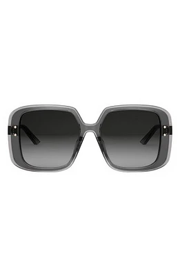 'DiorHighlight S3F 56mm Square Sunglasses in Grey/Other /Gradient Smoke at Nordstrom