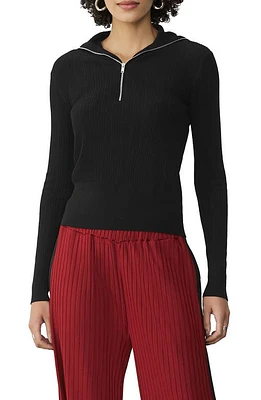 GSTQ Fine Rib Long Sleeve Quarter Zip Sweater at Nordstrom,