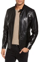 Schott NYC Café Racer Unlined Cowhide Leather Jacket Black at Nordstrom,