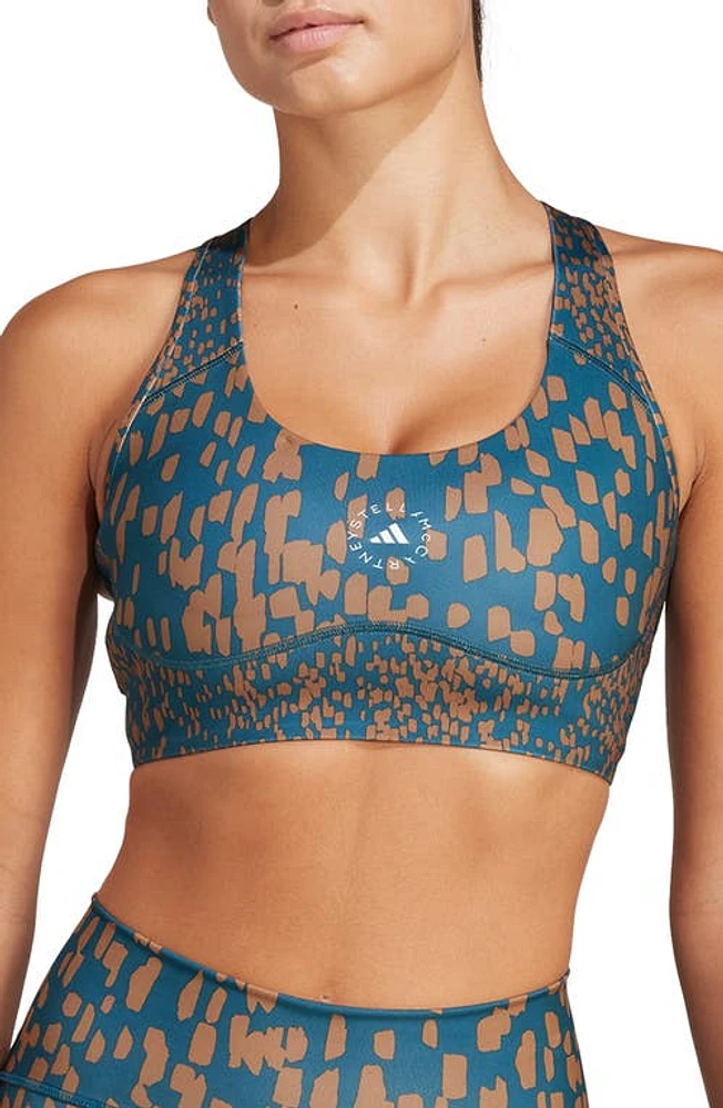 adidas by Stella McCartney TruePurpose Power Impact Training Medium Support Sports Bra Tech Mineral/Timber at Nordstrom, A